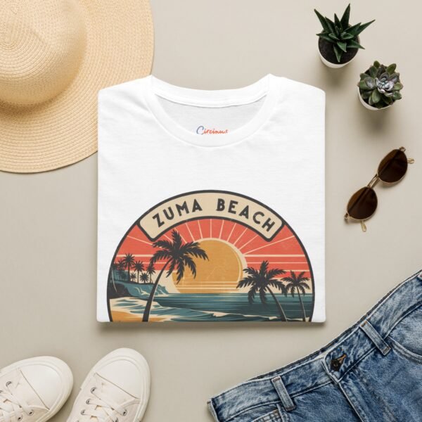 Zuma Beach California Sunset T-Shirt - Retro Coastal Graphic Tee, California Surf Vibes Shirt, West Coast Summer Unisex Gift