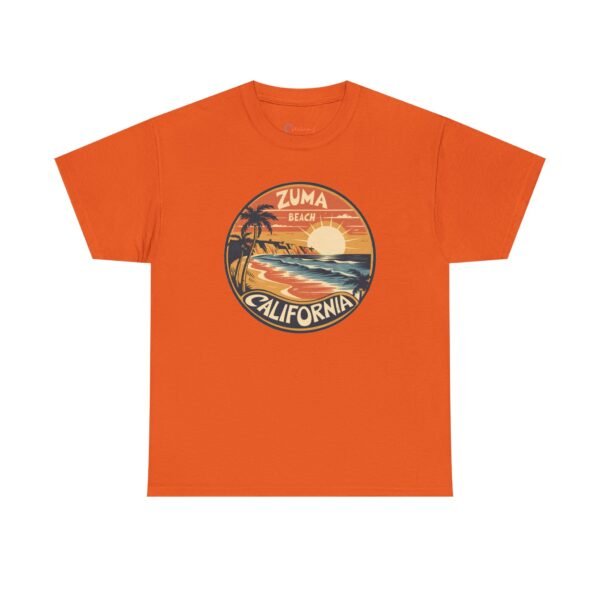 Zuma Beach California Tee - Retro Sunset Vibes | Unisex Softstyle T-Shirt, Surf Graphic Shirt, Coastal California Shirt, 80s Aesthetic Top