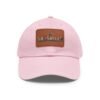 Sausalito California Hat - Square Leather Patch Baseball Cap with Pixel Art Coastal Design, Retro Travel Souvenir Dad Hat