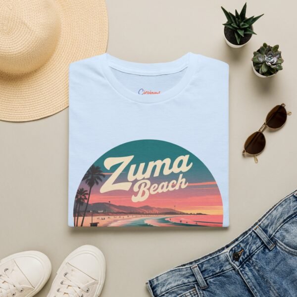 Zuma Beach Sunset T-Shirt - Retro California Surf Shirt, Warm Sunset Colors, Cool Malibu Coastal Vibes, Gift for Beach Lovers