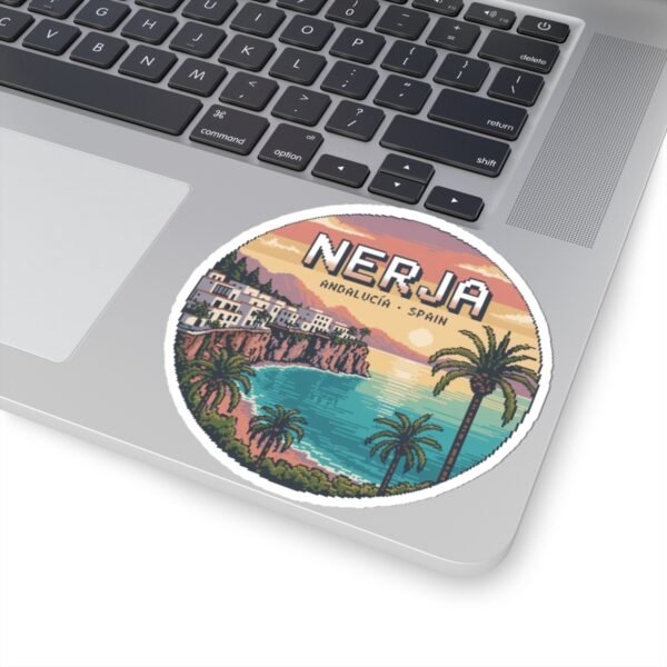 11888963024603583377_1200.jpeg Nerja Spain Pixel Art Sticker - Retro Coastal Sunset Design | Andalucía Travel Vinyl Decal | Vintage 8-Bit Mediterranean Art