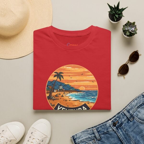Ventura California Sunset Softstyle T-Shirt, Beach Lover Tee, Coastal Sunset Shirt, Ocean Vibes Top, Vacation Tshirt