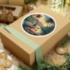 Wailua River Hawaii Sticker - Retro Kayak Adventure Art with Tropical Sunset & Palms - Vintage Style Hawaiian Travel Souvenir