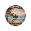 12103652100205949101_1200.jpeg Ventura California Sticker - Retro Coastal Beach Sunset Design, Ocean Wave Aesthetic Vinyl Decal, Surf Town Travel Gift