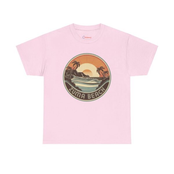 Zuma Beach California T-Shirt - Retro Sunset Surf Graphic | Vintage Malibu Style Tee for Beach & Travel Lovers