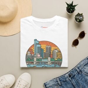 Tampa Florida T-Shirt - Cityscape Sunset Tee, Tampa Skyline Shirt, Unisex Softstyle Gift for Travelers