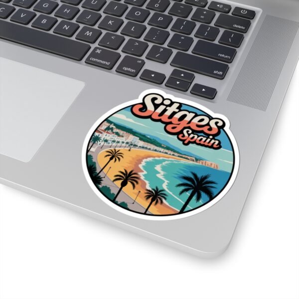 Sitges Spain Sticker - Retro Coastal Travel Decal, Mediterranean Beach Souvenir