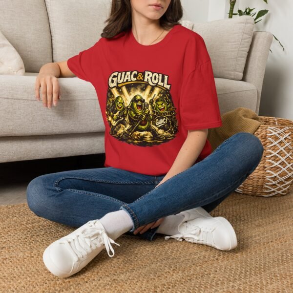 Guac & Roll Hard Rock Avocado Band T-Shirt: Funny Retro Concert Design