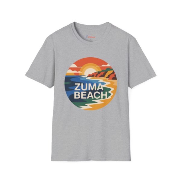 Zuma Beach California Sunset Tee - Retro Ocean Cliff Shirt | Colorful Coastal Art | Unisex T-Shirt