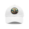 Capybara Mona Lisa Hat - PU Leather Patch Funny Animal Baseball Cap, Art Parody Gift