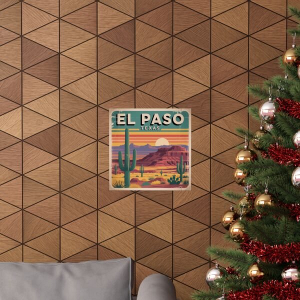 12482359894237436579_2048.jpeg El Paso Texas Poster - Retro Desert Wall Art | Vintage Southwestern Sunset Print | Cactus Landscape Travel Decor | Mid-Century Style