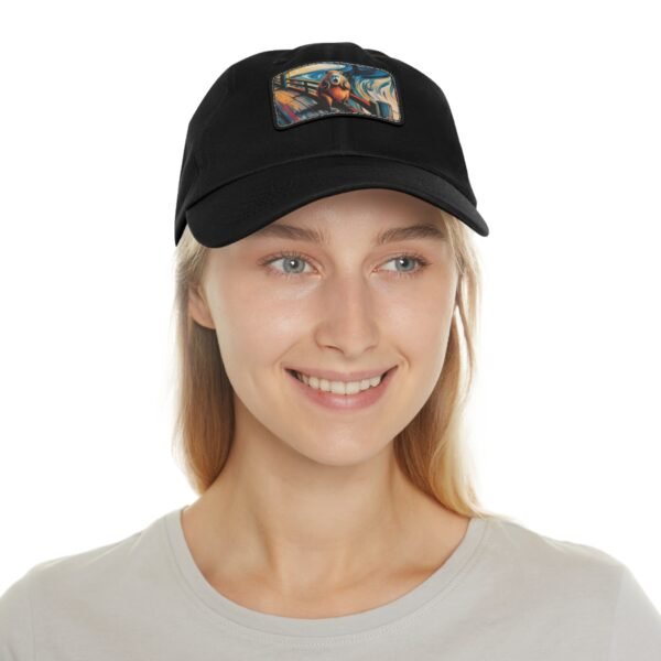 Capybara Scream Hat - Funny Capybara Baseball Cap, Art Parody Gift, Munch Inspired Retro Patch Cap, Unisex Adjustable Hat