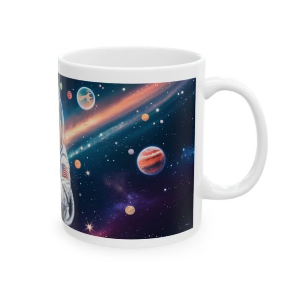 Capybara Astronaut Mug - Cosmic Space Art Coffee Cup with Earth - Cute Animal Lover Gift, Space Enthusiast Ceramic Mug