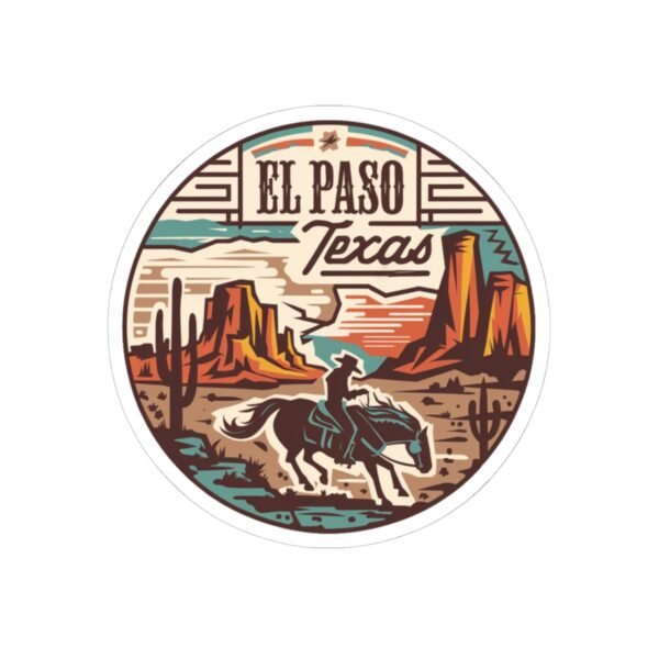 Texas City Stickers, El Paso Country Flair, Travel Sticker, Laptop Decal, Vinyl Decal, Southwestern Decor, Western Style Decoration