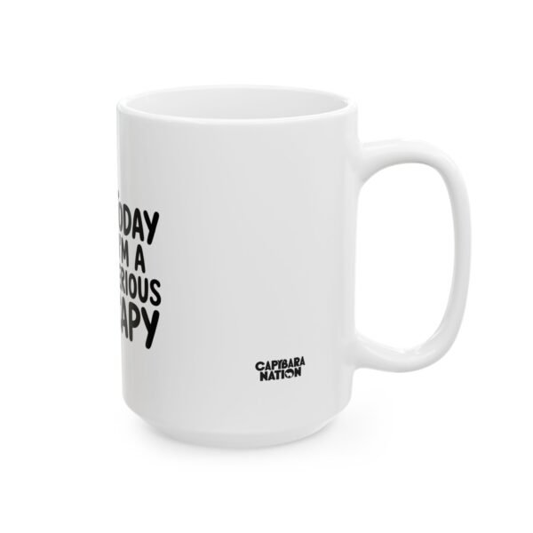 Capybara Mug - Today Im a Serious Capy - Funny Office Coffee Cup for Coworkers and Animal Lovers