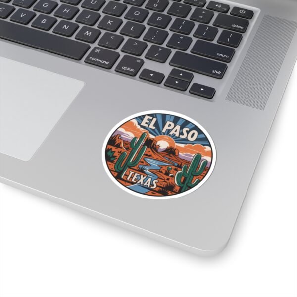 Desert Sunset Splendor Kiss-Cut Stickers, El Paso, Texas Decor, Cactus Sticker, Southwestern Gift, Scrapbooking Supplies, Laptop Decal