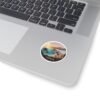 Nerja Spain Sticker - Pixel Art Coastal Sunset Design | Andalucía Travel Vinyl Decal for Laptop, Journal & Water Bottle
