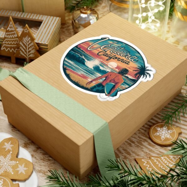 12736849192817594982_1200.jpeg Sticker, Ventura California Coastal Sunset Vibes, Beach Lover Gift, Travel Laptop Decal, Ocean Sea Theme Stationery, Planner Scrapbook