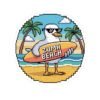 Zuma Beach Pixel Art Sticker - 8-Bit Seagull Surfboard Sticker, California Summer Vibes, Retro Gamer Beach Sticker, Cool Vinyl Decal