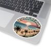 Zuma Beach Pixel Art Sticker - Retro California Sunset Surf Vibes