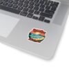 Byron Bay Australia Sticker - Retro Surf Travel Design with Sunset, Lighthouse & Palm Trees - Vintage Coastal Beach Souvenir
