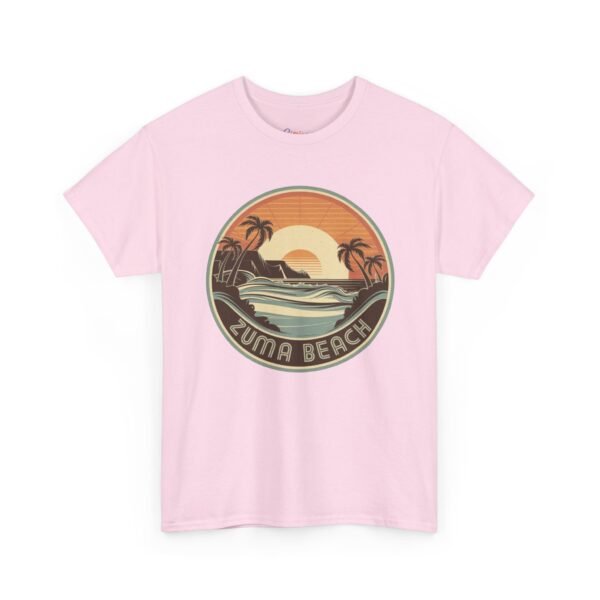 Zuma Beach California T-Shirt - Retro Sunset Surf Graphic | Vintage Malibu Style Tee for Beach & Travel Lovers