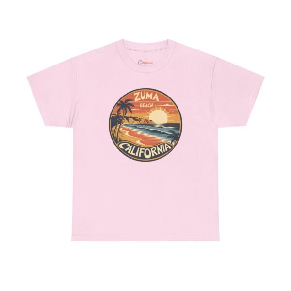 Zuma Beach California Tee - Retro Sunset Vibes | Unisex Softstyle T-Shirt, Surf Graphic Shirt, Coastal California Shirt, 80s Aesthetic Top