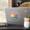 Comillas Spain Sticker: Fishermen Boat Sunset Pixel Art