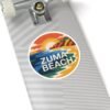 Zuma Beach California Sticker - Retro Sunset Coastal Vibes, Cool Round Vinyl Decal for Laptops & Bottles