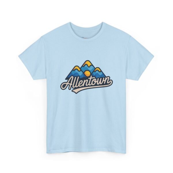 13062013533533934732_2048.jpeg Allentown Mountains T-Shirt - Retro Minimalist Design with Sunset & Peaks - Unisex Softstyle Tee, Pennsylvania Nature Lover Gift