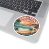 Zuma Beach California Retro Sunset Sticker - Vibrant Coastal Design for Beach Lovers & Surfers