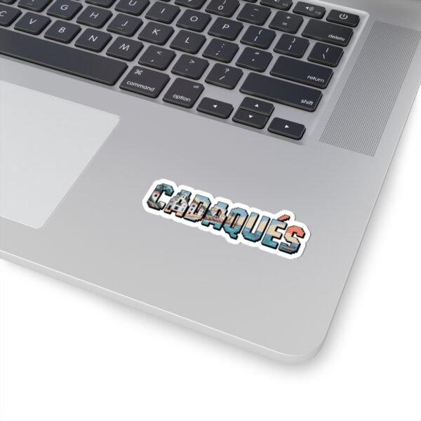Cadaqués Pixel Art Sticker - Retro Coastal Spain Design, Vintage Travel Aesthetic, Mediterranean Souvenir, Spanish Beach Vibes
