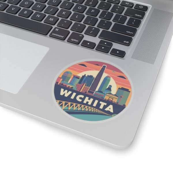Wichita, Kansas Skyline Art - Kiss-Cut Stickers | Vibrant Cityscape Design