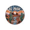 Desert Sunset Splendor Kiss-Cut Stickers, El Paso, Texas Decor, Cactus Sticker, Southwestern Gift, Scrapbooking Supplies, Laptop Decal