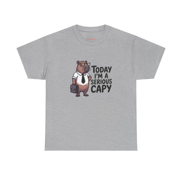A Serious Capy T-Shirt - Funny Capybara Office Humor Tee - Retro Pixel Art Animal Shirt - Coworker Gift Idea