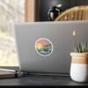 Comillas Spain Sticker: Fishermen Boat Sunset Pixel Art