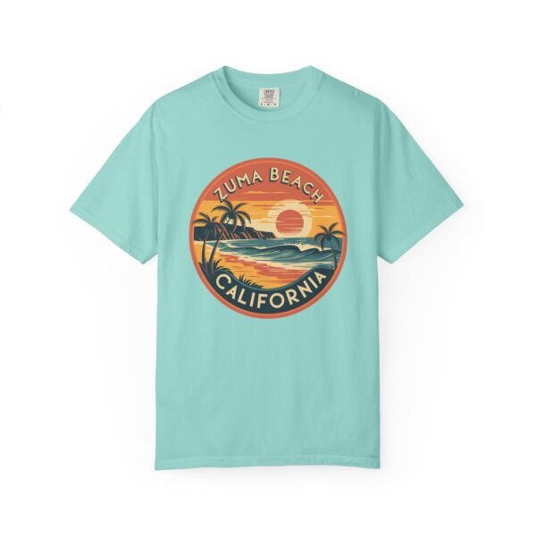 Zuma Beach California T-Shirt - Retro Sunset Graphic Tee, Coastal Surf Shirt, Vintage Beachwear Gift, Unisex Summer Shirt