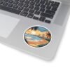 Tampa Florida Sticker - Retro City Beach Sunset Design with Palm Trees and Pier - Vintage Coastal Skyline Travel Souvenir Decal