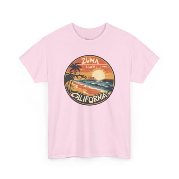 Zuma Beach California Tee - Retro Sunset Vibes | Unisex Softstyle T-Shirt, Surf Graphic Shirt, Coastal California Shirt, 80s Aesthetic Top