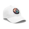 Nerja Spain Hat - Leather Patch Cap with Coastal Sunset Design | Andalucía Beachwear Gift for Travelers & Dreamers