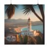 Cabo de Gata Spain Poster - Mediterranean Coastal Wall Art, Sunset Lighthouse Print, Travel Home Decor, Andalusia Beach Illustration