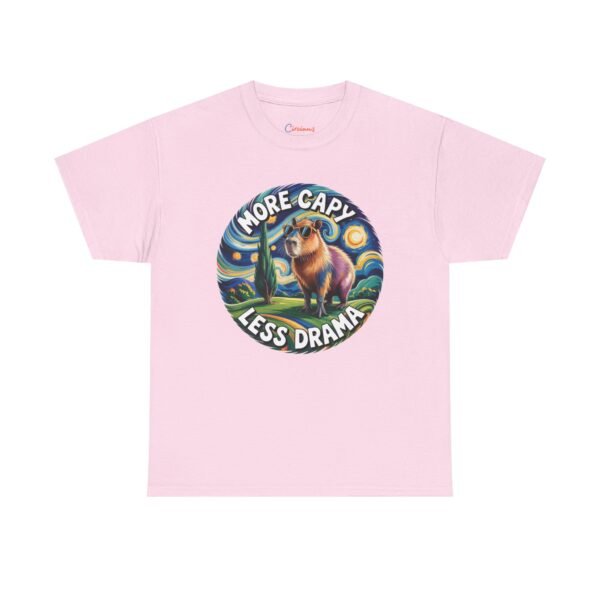 More Capy Less Drama Shirt - Funny Capybara Van Gogh Style Tee, Chill Art T-Shirt, Capybara Nation Gift, Colorful Animal Shirt