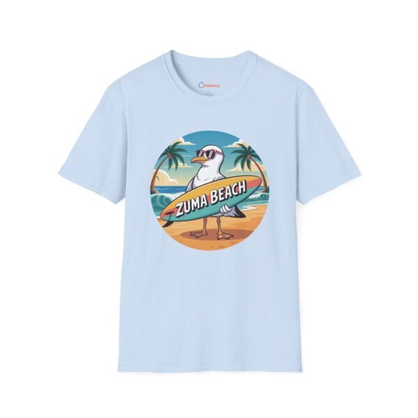 Zuma Beach Seagull T-Shirt - Fun Cartoon Tee, Summer Surf Vibes, California Beach Shirt, Cool Seagull Graphic Shirt