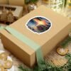 Carmel-by-the-Sea Sticker - Pixel Art Sunset Ocean Cliff Scene with Retro Gaming Style - California Coastal Travel Souvenir Decal