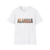 Alamosa Colorado T-Shirt - Retro Mountain & Desert Lettering Design, Great Sand Dunes Graphic Tee, Unisex Soft Cotton Shirt for Hikers