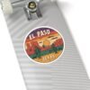 Desert Adventure Retro Design Kiss-Cut Stickers, El Paso Texas Sticker, Travel Decal, Wanderlust Camping Sticker, Southwest Desert Sticker