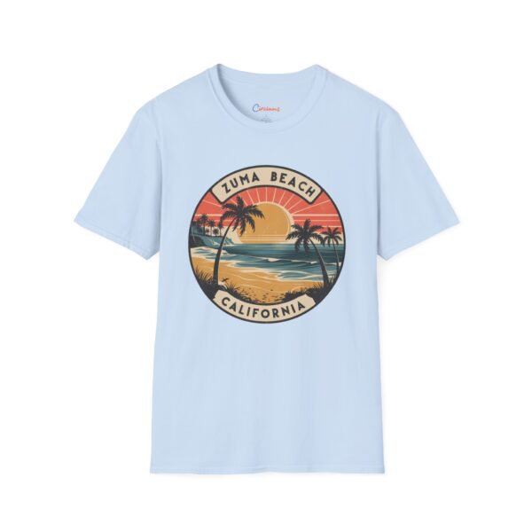 Zuma Beach California Sunset T-Shirt - Retro Coastal Graphic Tee, California Surf Vibes Shirt, West Coast Summer Unisex Gift