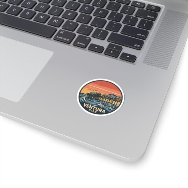 Ventura, California Kiss-Cut Stickers, Ventura Pier Design | Travel Souvenir, Scrapbook Stickers, Laptop Decals, Coastal Home Decor,
