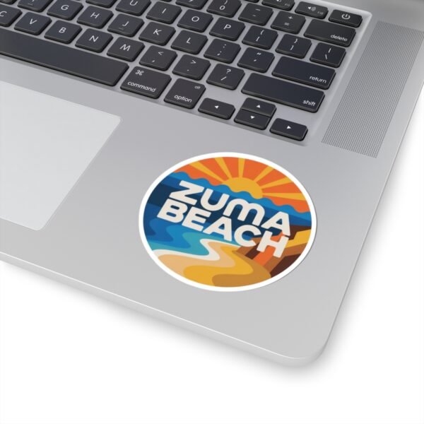 Zuma Beach California Sticker - Bold Retro Coastal Design, Minimalist Travel Decal, Beach Lover Gift