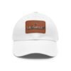 Sausalito California Hat - Square Leather Patch Baseball Cap with Pixel Art Coastal Design, Retro Travel Souvenir Dad Hat